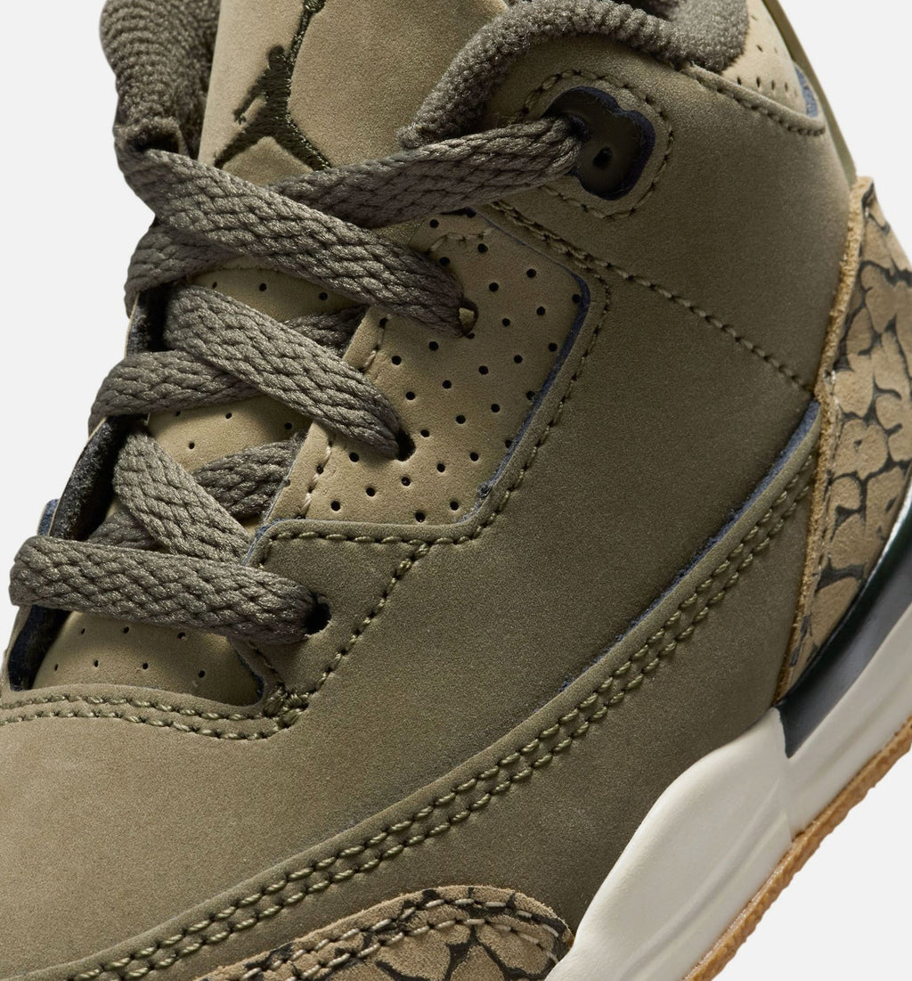 Air Jordan 3 Retro Medium Olive Infant/Toddler Shoes