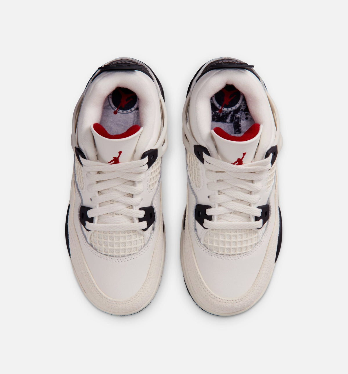 Air Jordan 4 Retro Flight Club Preschool Lifestyle Shoes - Sail / Black / University Red