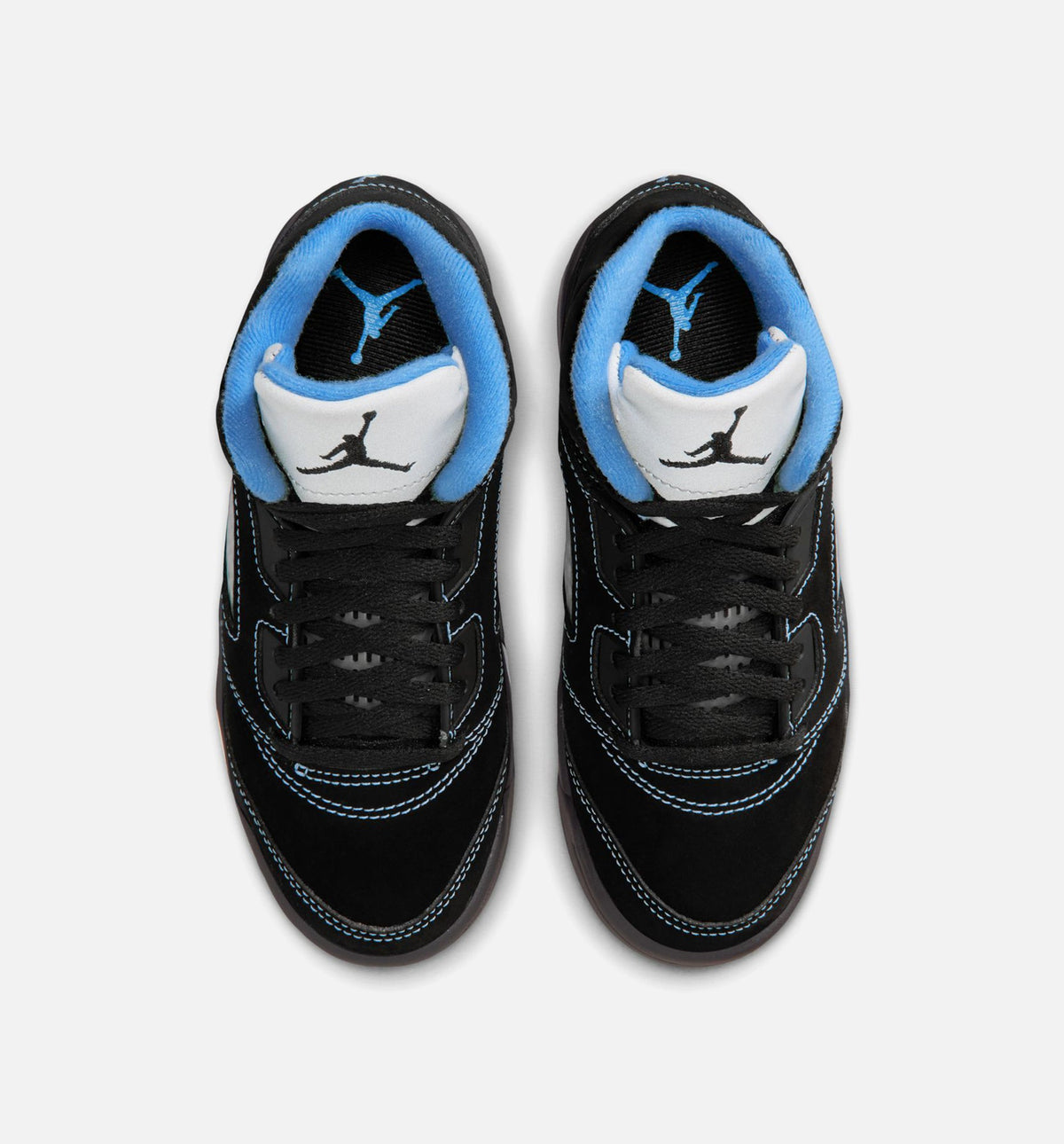 Air Jordan 5 Retro Black Carolina Preschool Lifestyle Shoes - Black / University Blue / White
