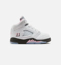 Air Jordan 5 Retro Medium Soft Pink Infant & Toddler Lifestyle Shoes - White / Black / Medium Soft Pink