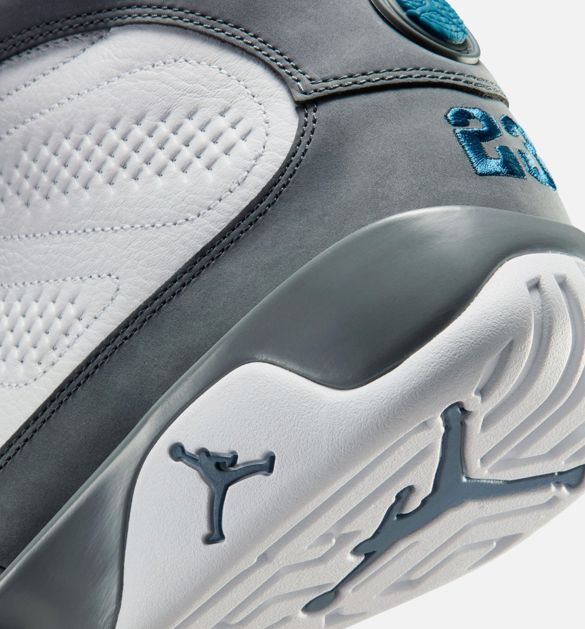 Air Jordan 9 Retro Flint Grey Men's Lifestyle Shoes - White / French Blue / Flint Grey