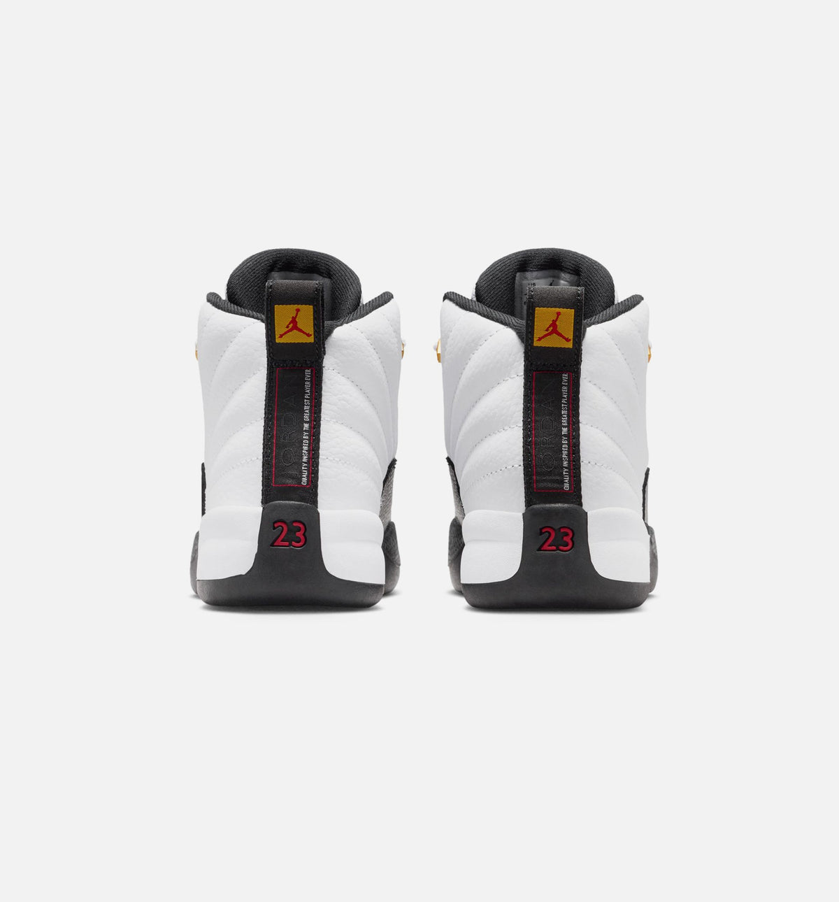 Air Jordan 12 Retro Taxi Infant & Toddler Lifestyle Shoes - White / Black / Taxi