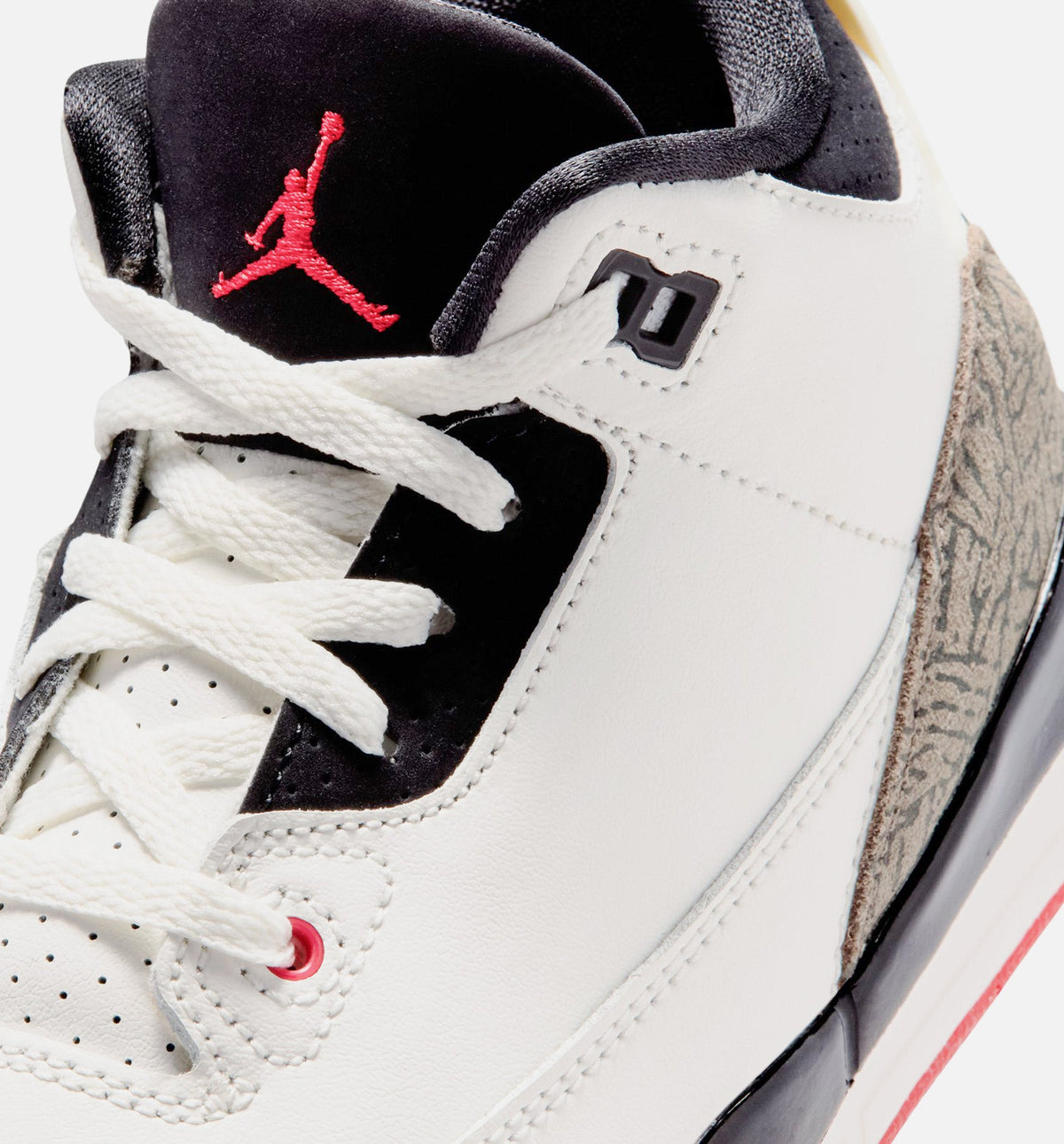 Air Jordan 3 Retro Sail and University Red Preschool Lifestyle Shoes - Sail / Black / University Red