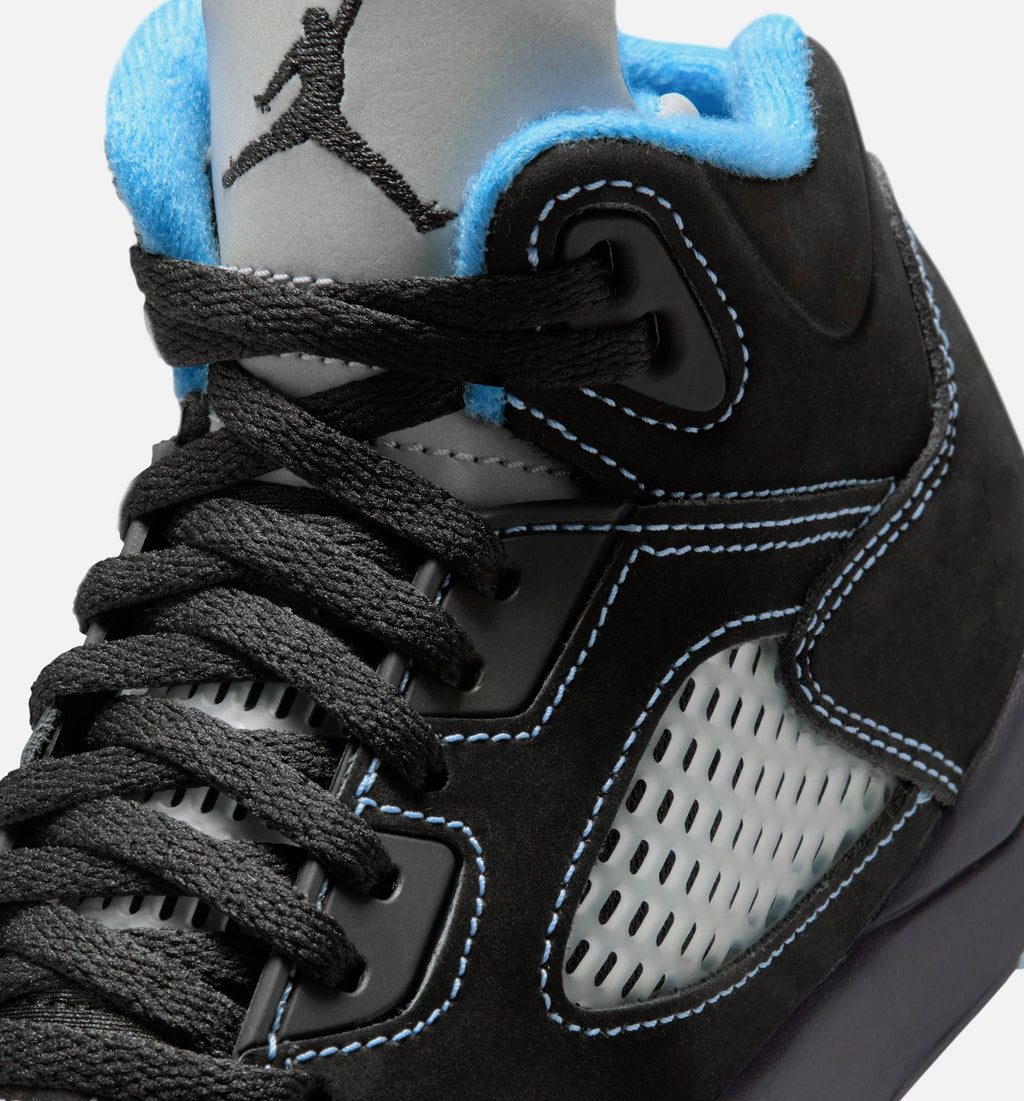 Air Jordan 5 Retro Black Carolina Preschool Lifestyle Shoes - Black / University Blue / White