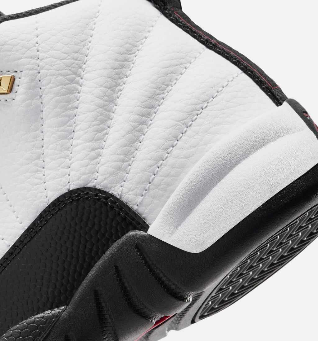 Air Jordan 12 Retro Taxi Preschool Lifestyle Shoes - White / Black / Taxi