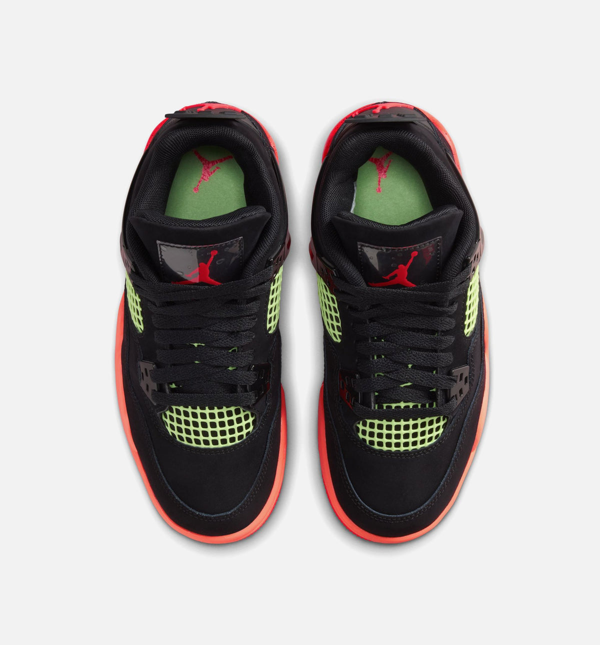 Air Jordan 4 Retro Black Infrared 23 Grade School Lifestyle Shoes - Black / Infrared 23 / Bright Mango