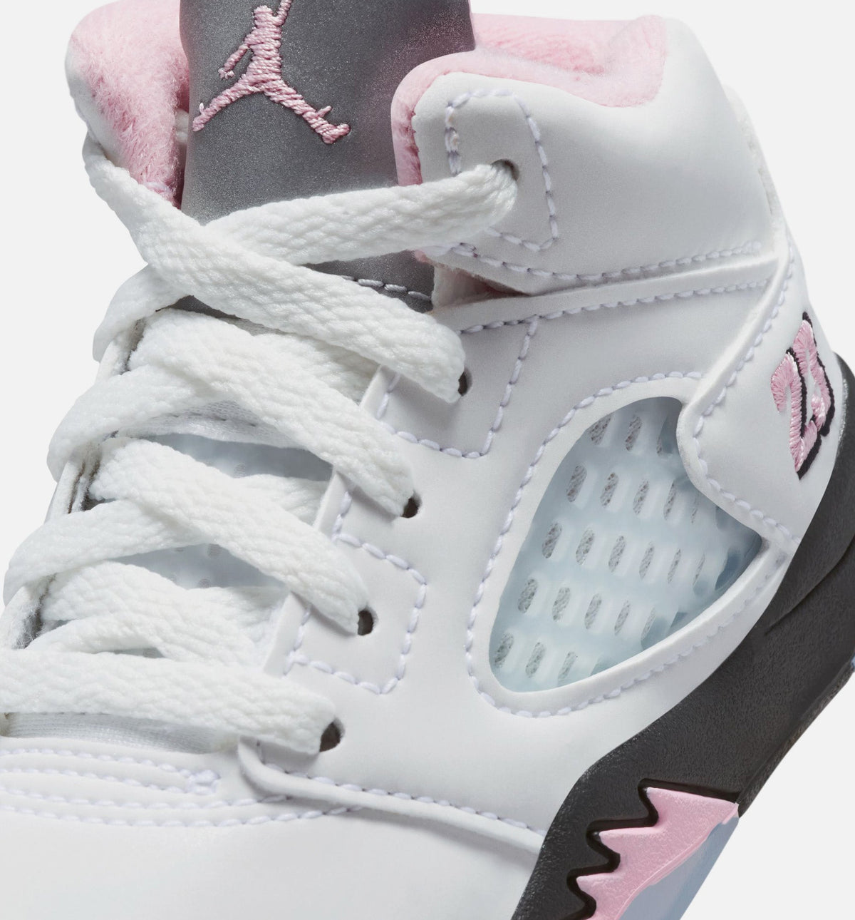 Air Jordan 5 Retro Medium Soft Pink Infant & Toddler Lifestyle Shoes - White / Black / Medium Soft Pink