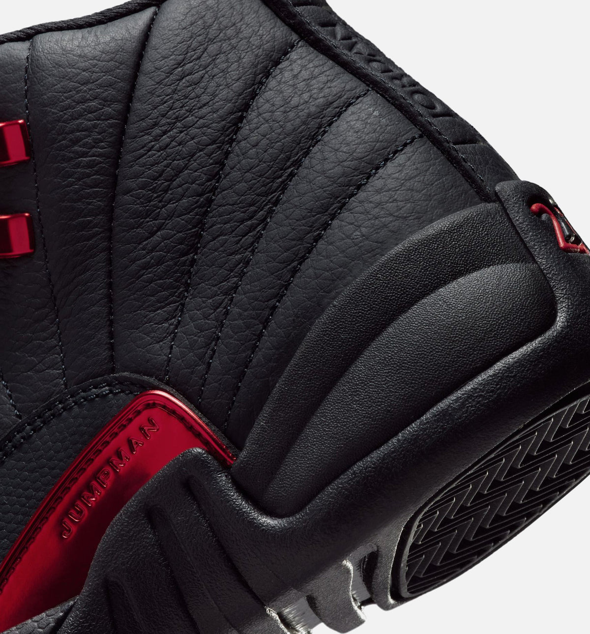 Air Jordan 12 Retro Bloodline Grade School Lifestyle Shoes - Black / Varsity Red