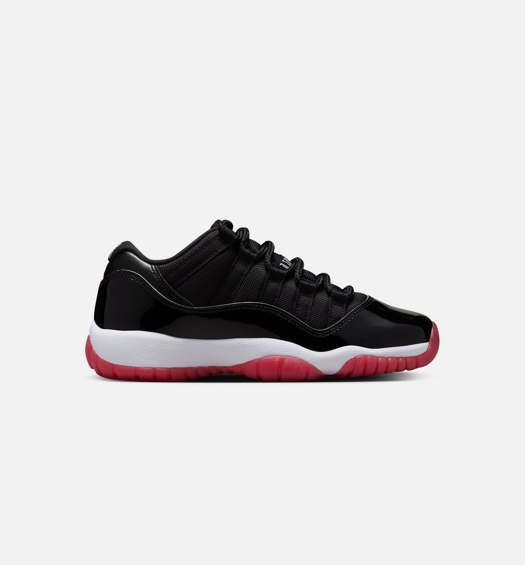 Air Jordan 11 Retro Bred Grade School Lifestyle Shoes - Black / Varsity Red / White