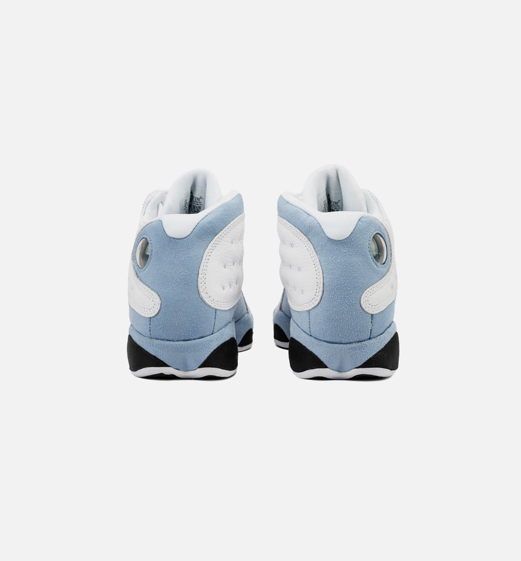 Air Jordan 13 Retro Blue Grey Grade School Lifestyle Shoes - White / Blue Grey / Black