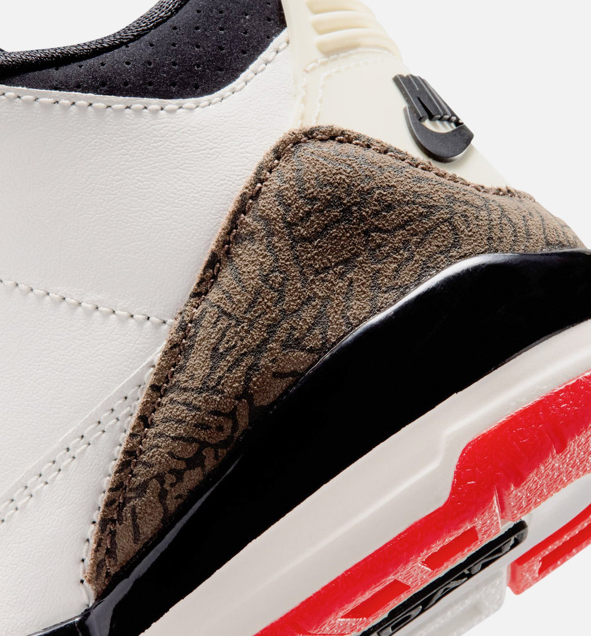 Air Jordan 3 Retro Sail and University Red Preschool Lifestyle Shoes - Sail / Black / University Red