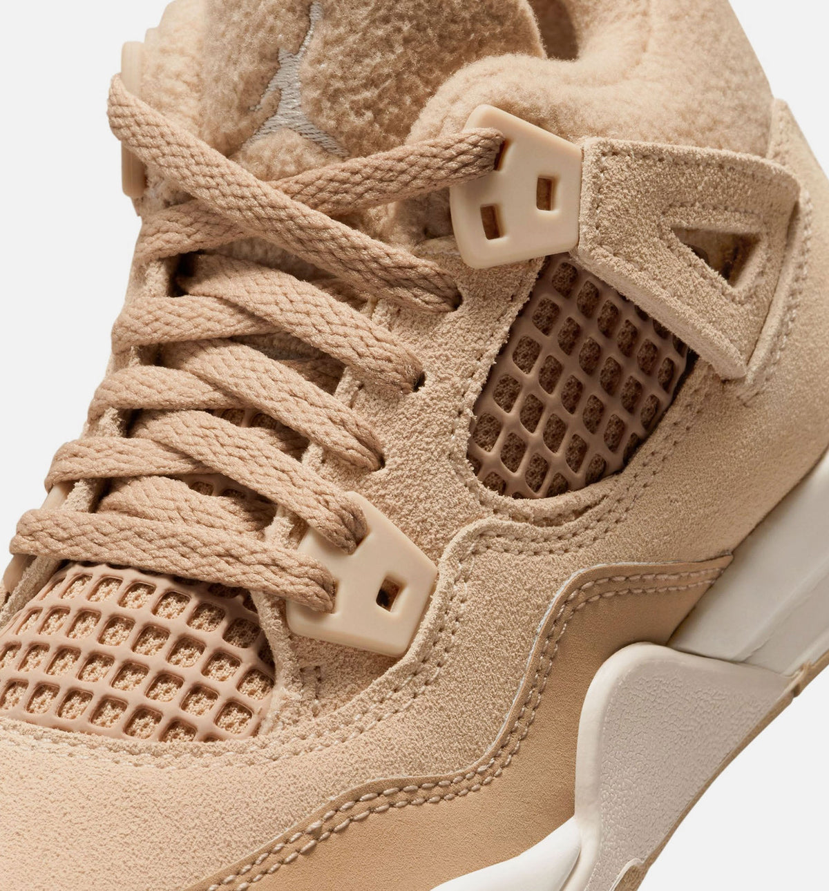 Air Jordan 4 Retro Cozy Girl Preschool Lifestyle Shoes - Hemp / Light Orewood Brown