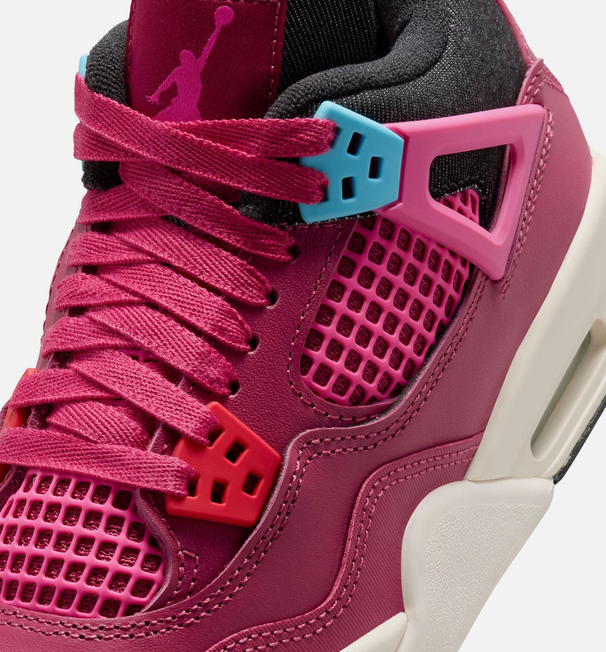 Air Jordan 4 Retro She's A Star Grade School Lifestyle Shoes - Sweet Beet / Desert Pink / Off Noir