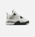 Air Jordan 4 Retro White Cement Infant & Toddler Lifestyle Shoes - Summit White / Fire Red / Cement Grey