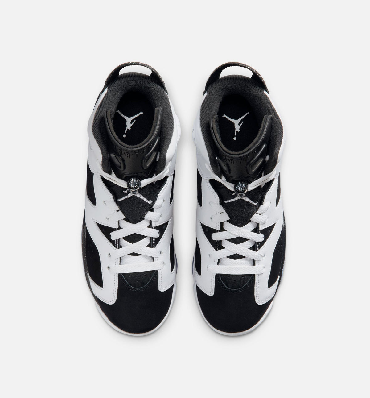 Air Jordan 6 Retro Black and White Grade School Lifestyle Shoes - Black / White