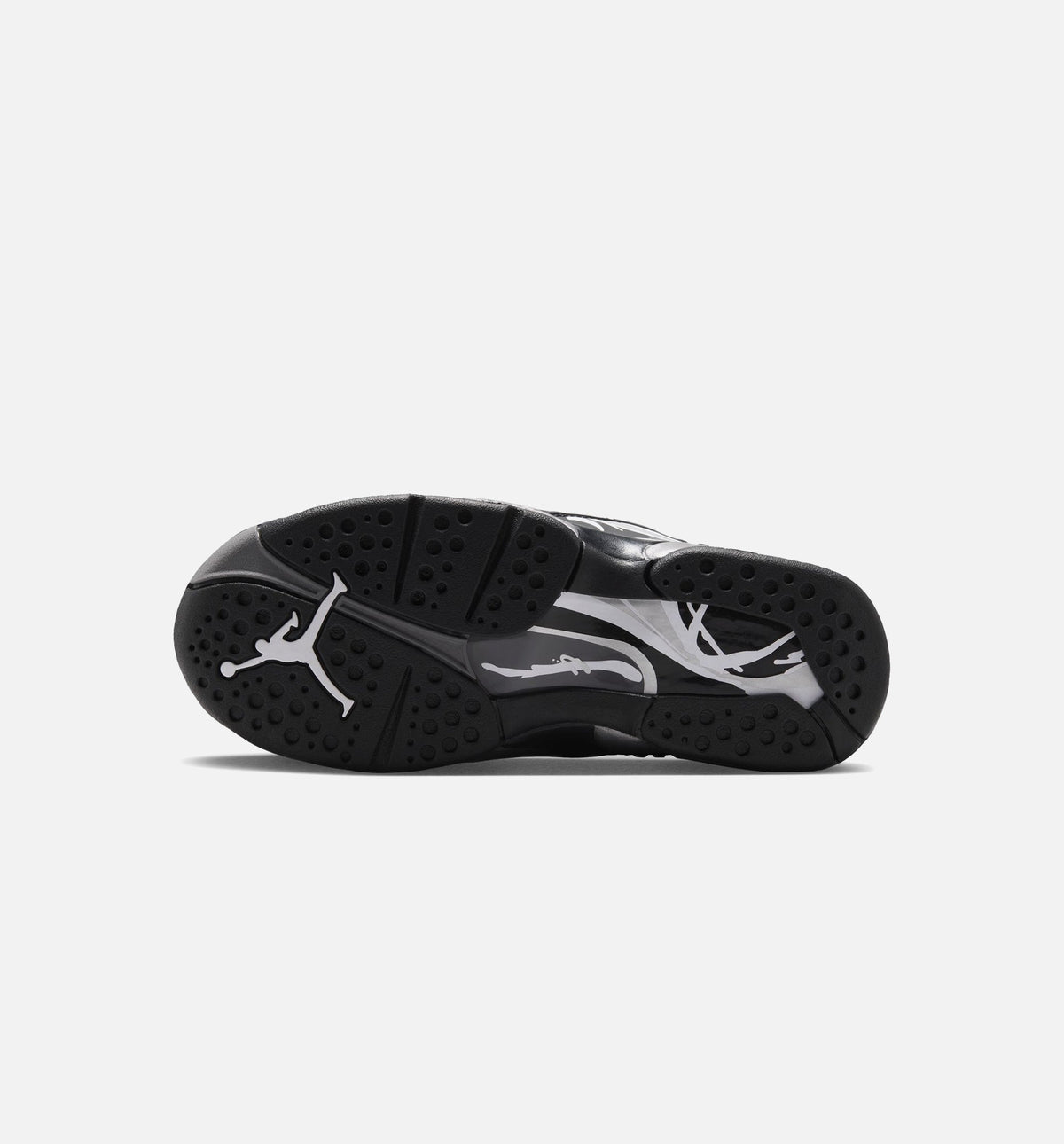 Air Jordan 8 Retro Chrome Grade School Lifestyle Shoes - Black / White / Light Graphite