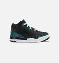 Air Jordan 3 Retro Black and Hyper Jade Preschool Lifestyle Shoes - Black / Siren Red / Hyper Jade