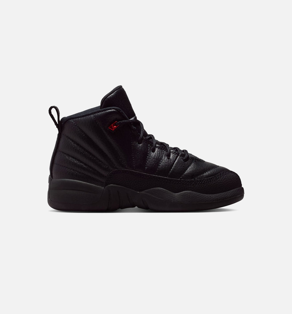 Air Jordan 12 Retro Bloodline Preschool Lifestyle Shoes - Black / Varsity Red