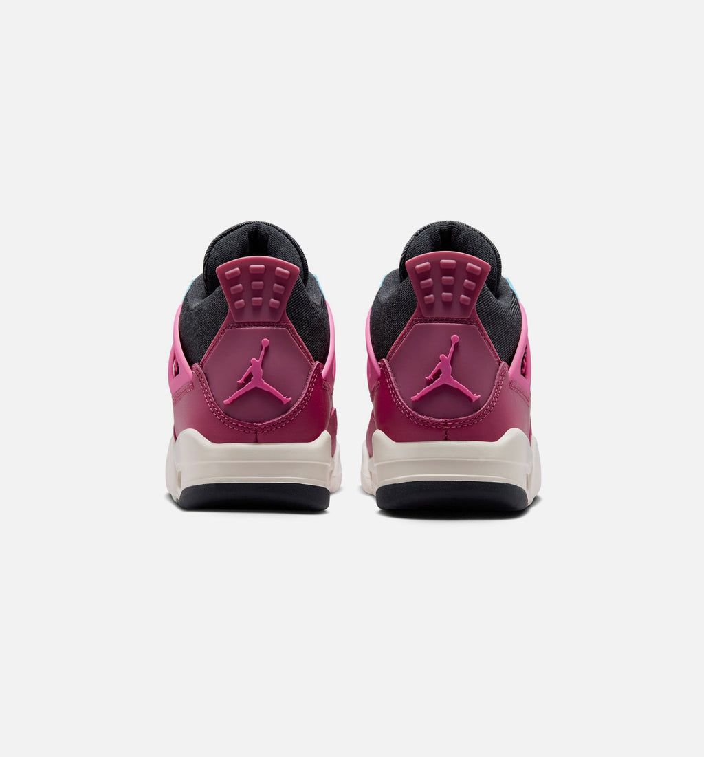 Air Jordan 4 Retro She's A Star Grade School Lifestyle Shoes - Sweet Beet / Desert Pink / Off Noir