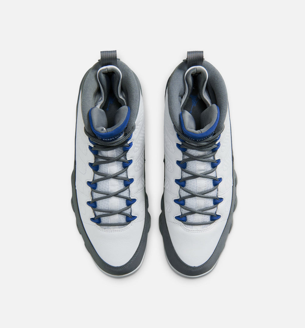 Air Jordan 9 Retro Flint Grey Men's Lifestyle Shoes - White / French Blue / Flint Grey