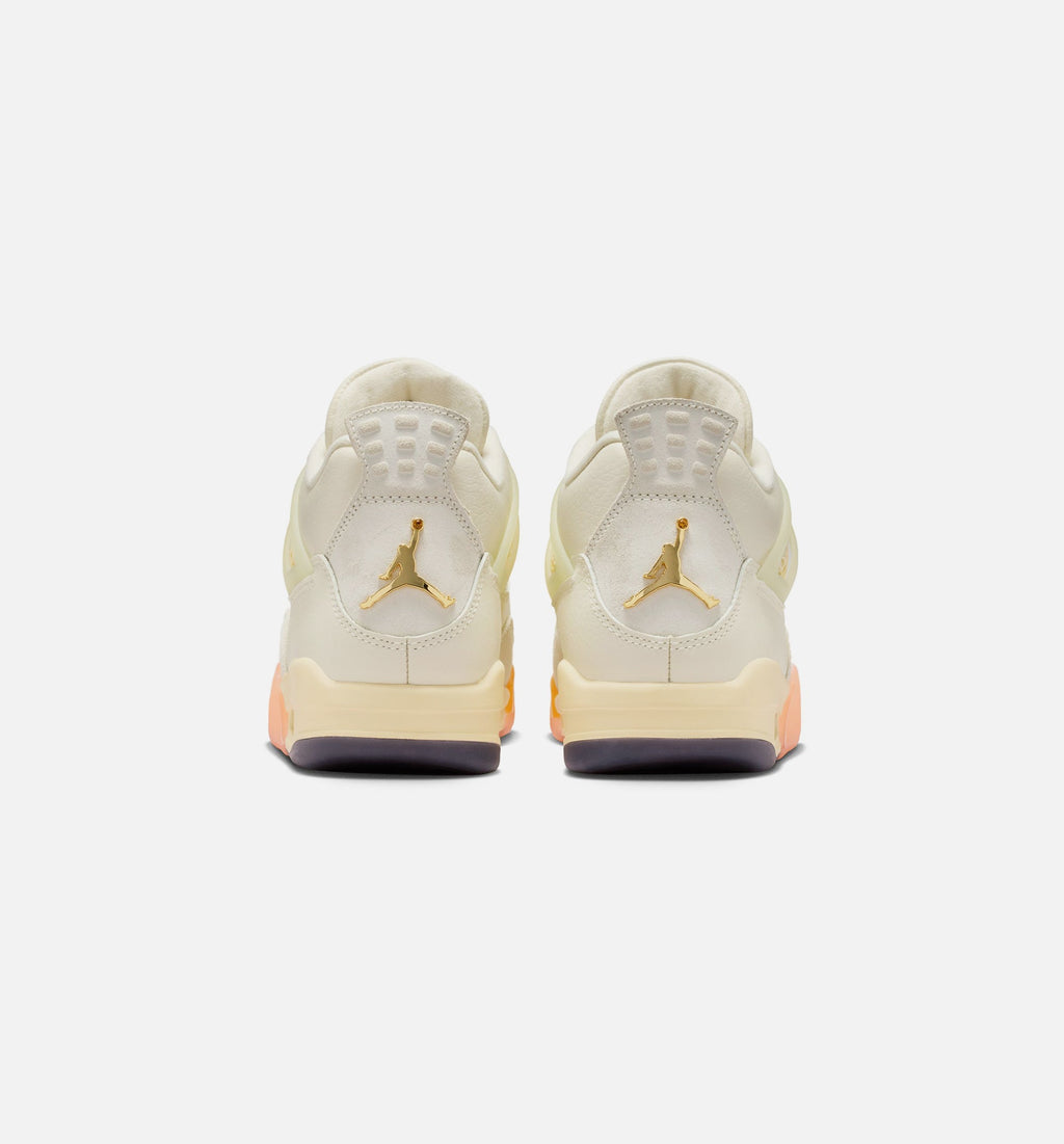 Air Jordan 4 Retro Birds of Paradise Women's Lifestyle Shoes - Coconut Milk / Metallic Gold / Muslin / Bright Mango / Sundial / Black