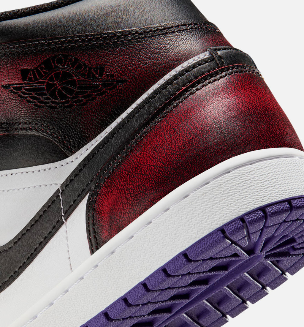Air Jordan 1 Mid SE True Red Court Purple Men's Shoes