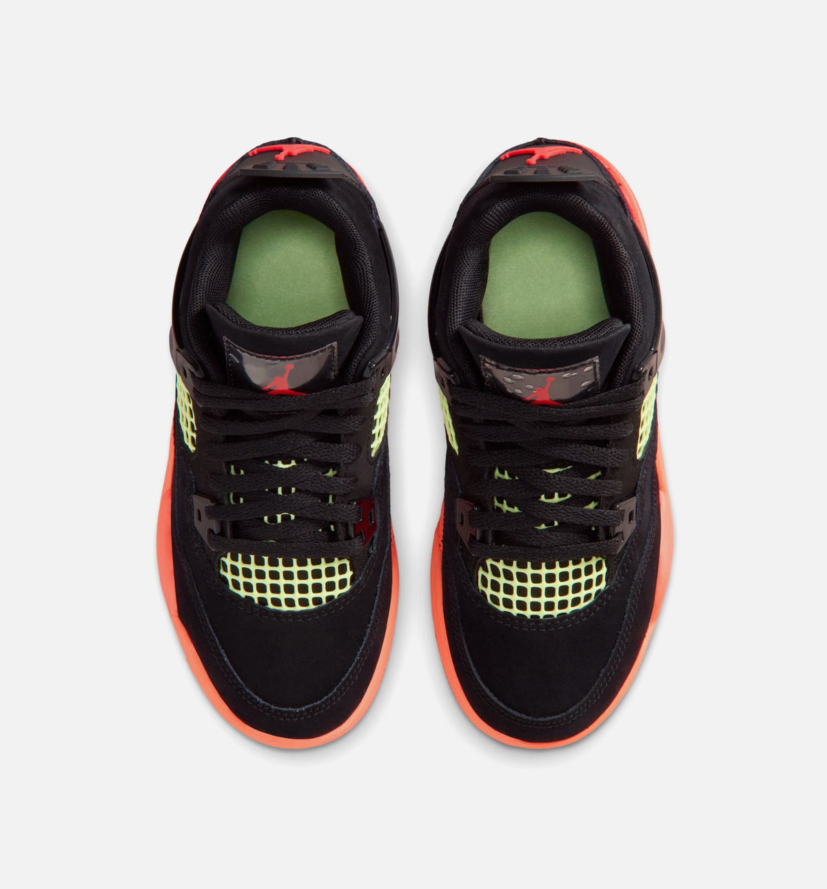 Air Jordan 4 Retro Black Infrared 23 Preschool Lifestyle Shoes - Black / Infrared 23 / Bright Mango