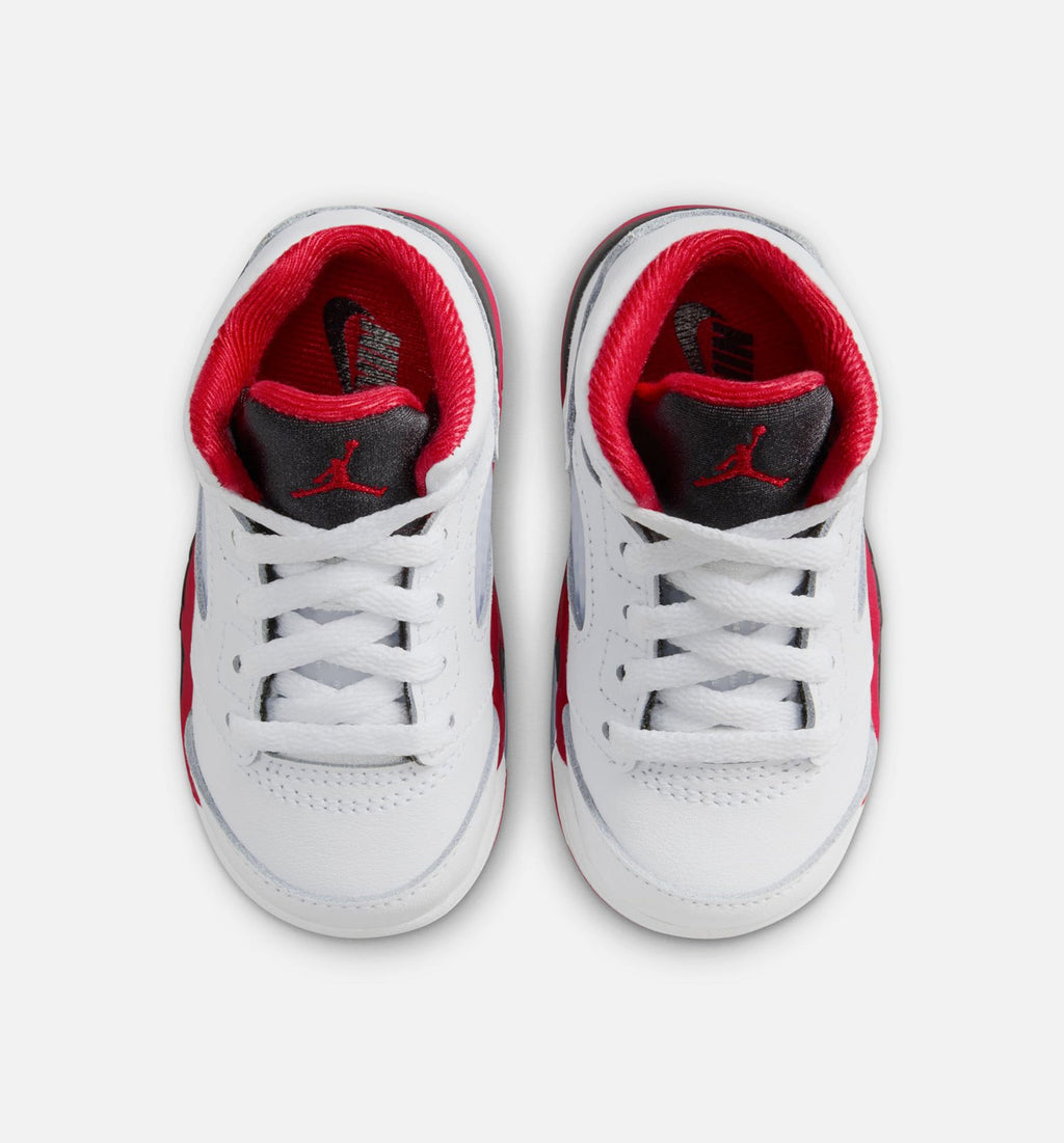 Air Jordan 5 Retro Fire Red Infant & Toddler Lifestyle Shoes - Fire Red / White