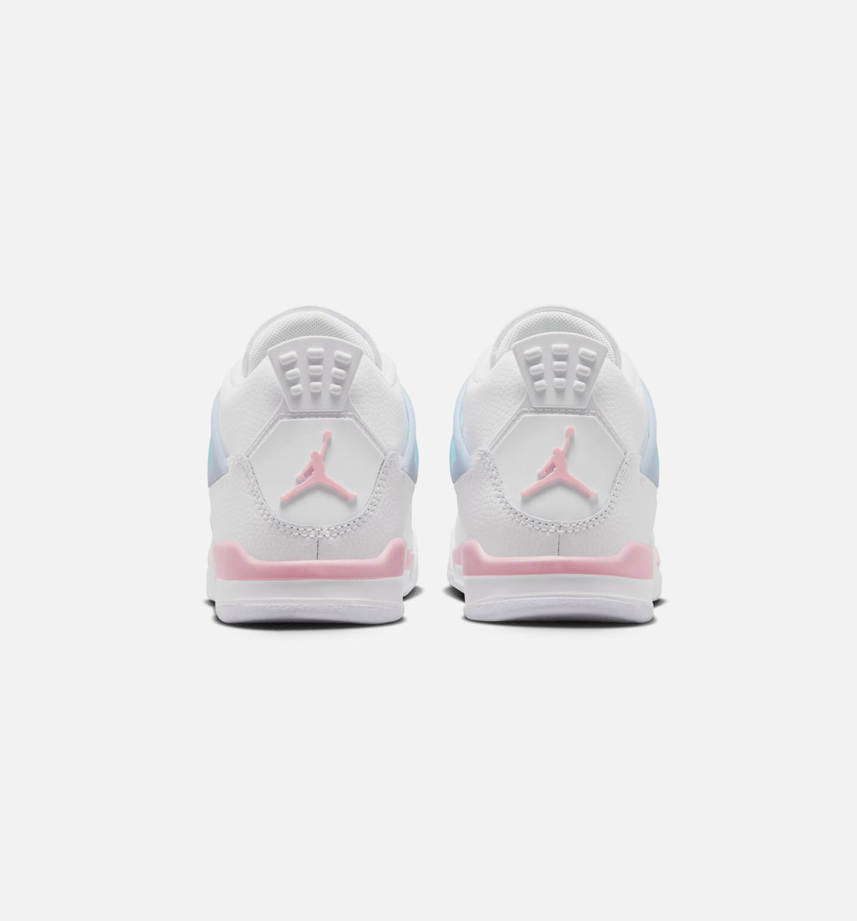 Air Jordan 4 Retro Medium Soft Pink Preschool Lifestyle Shoes - White / Medium Soft Pink / Half Blue