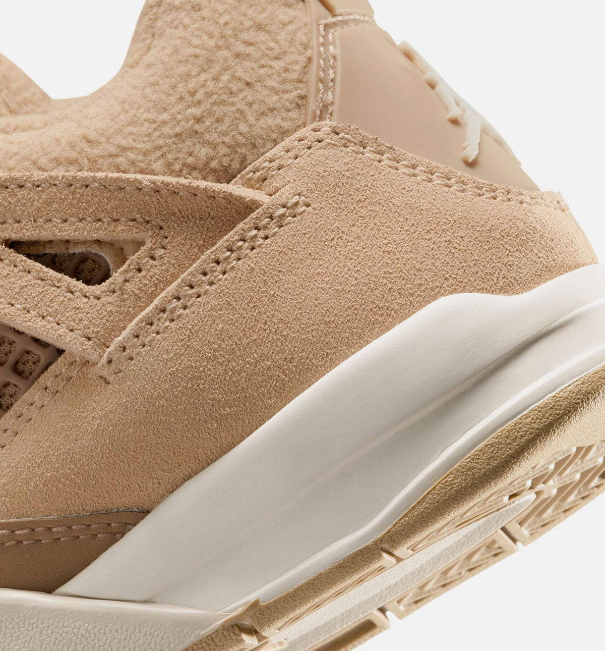 Air Jordan 4 Retro Cozy Girl Preschool Lifestyle Shoes - Hemp / Light Orewood Brown