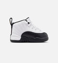 Air Jordan 12 Retro Taxi Infant & Toddler Lifestyle Shoes - White / Black / Taxi