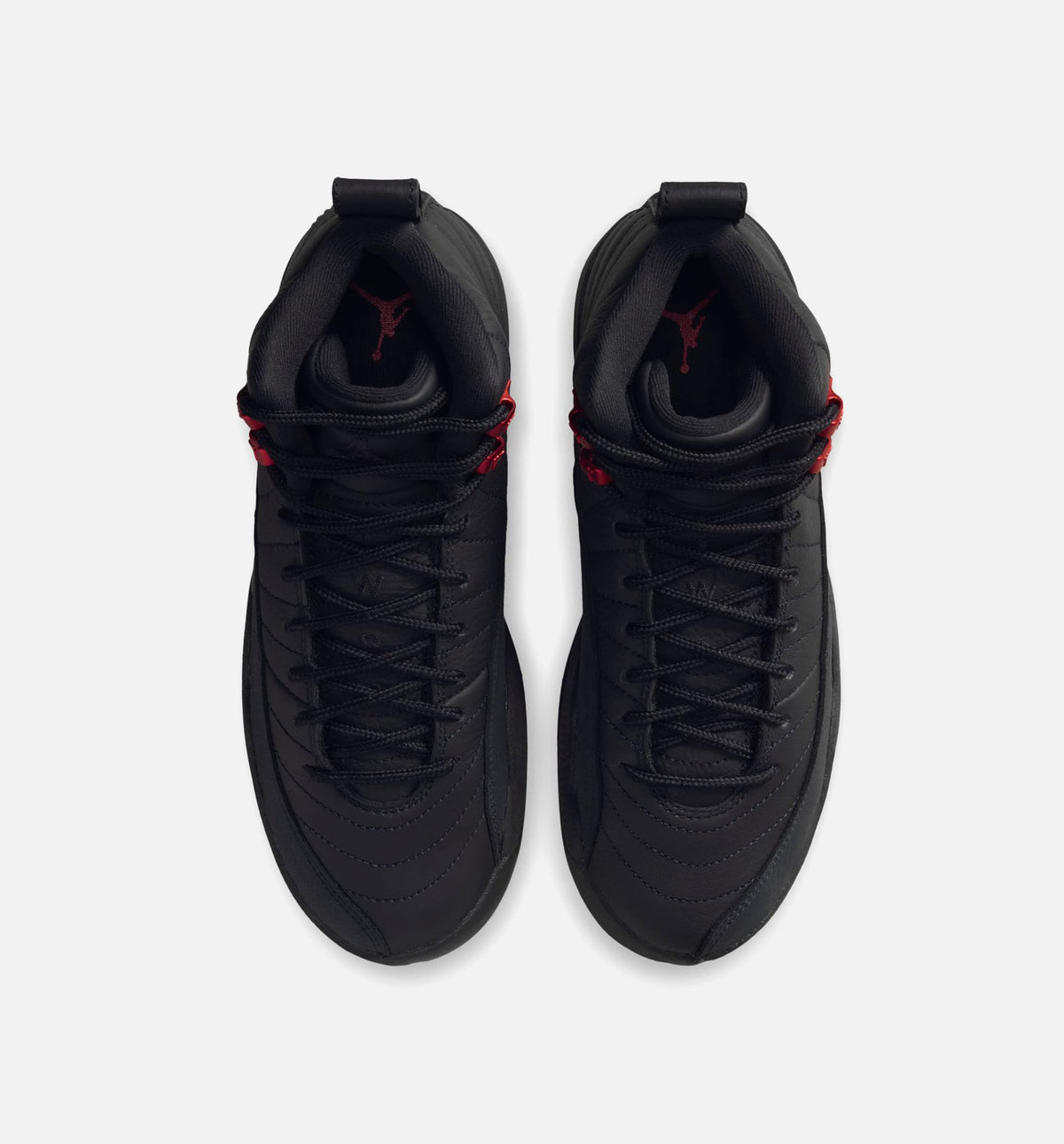 Air Jordan 12 Retro Bloodline Grade School Lifestyle Shoes - Black / Varsity Red