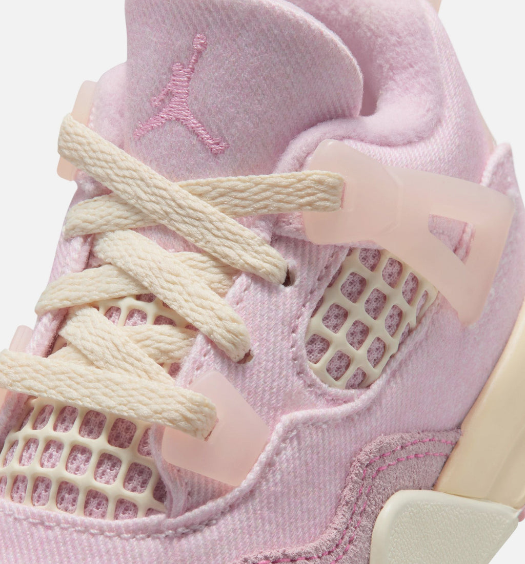 Air Jordan 4 Retro Pink Pearl & Iced Carmine Infant & Toddler Lifestyle Shoes - Iced Carmine / Coconut Milk