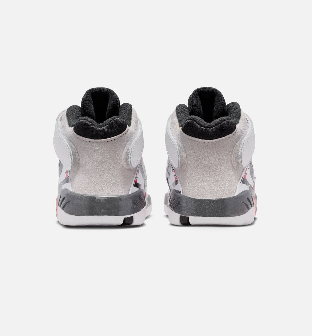 Air Jordan 8 Retro White and True Red Infant & Toddler Lifestyle Shoes - White / Black / True Red