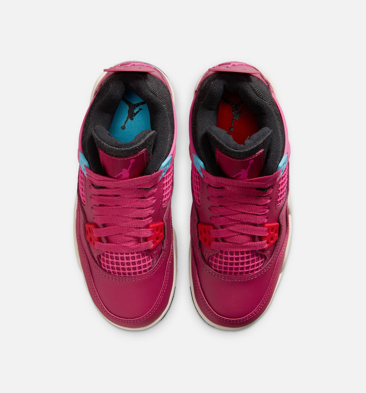 Air Jordan 4 Retro She's A Star Grade School Lifestyle Shoes - Sweet Beet / Desert Pink / Off Noir