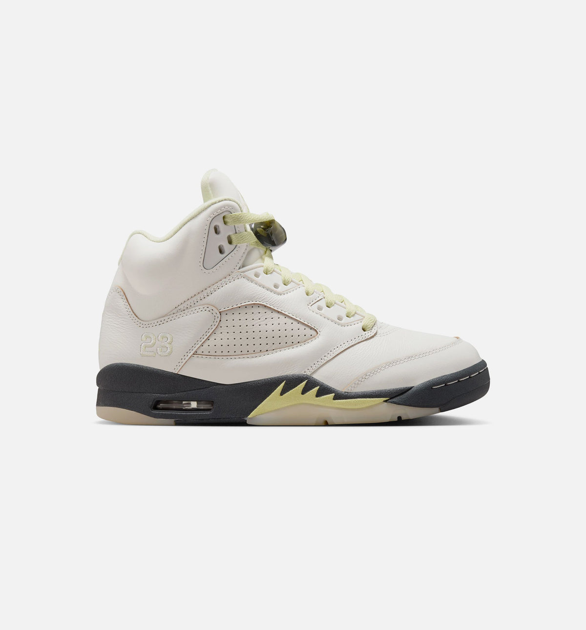 Air Jordan 5 Retro Luminous Green and Sail Women's Lifestyle Shoes - Sail / Luminous Green / Anthracite