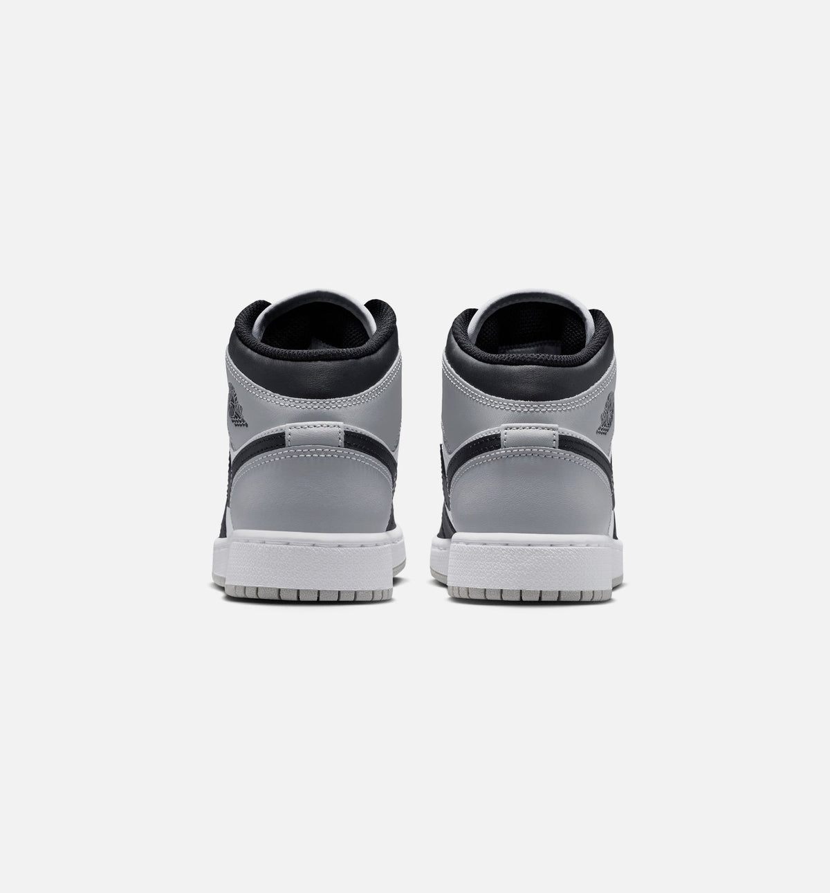 Air Jordan 1 Mid White Smoke Grey Grade School Shoes