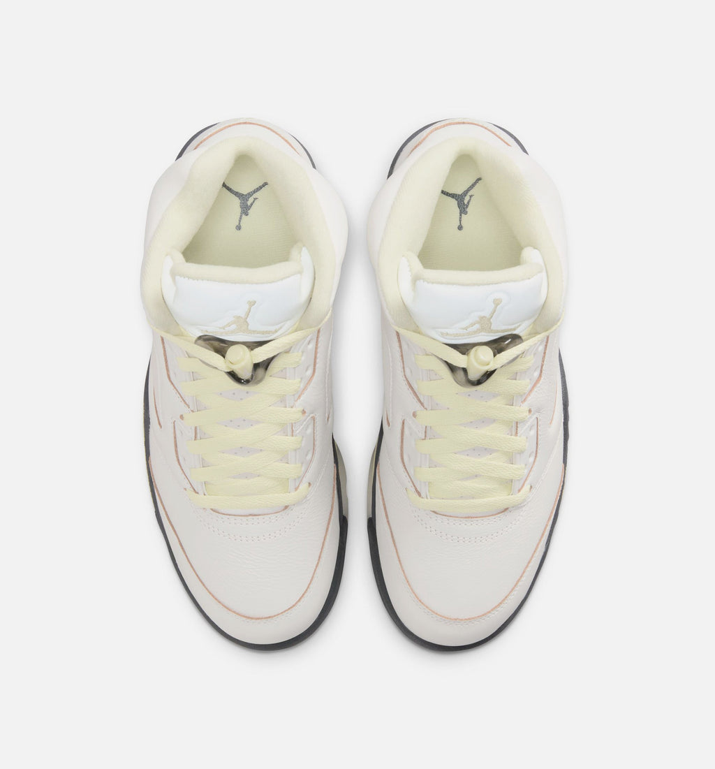 Air Jordan 5 Retro Luminous Green and Sail Women's Lifestyle Shoes - Sail / Luminous Green / Anthracite