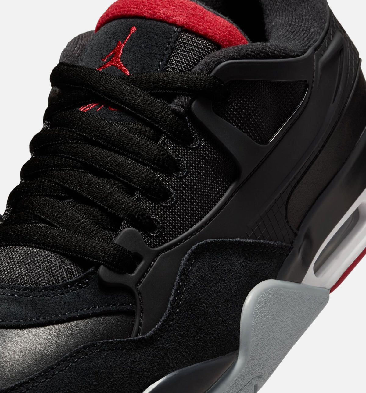 Air Jordan 4 RM Men's Lifestyle Shoes - Black / Wolf Grey / Varsity Red