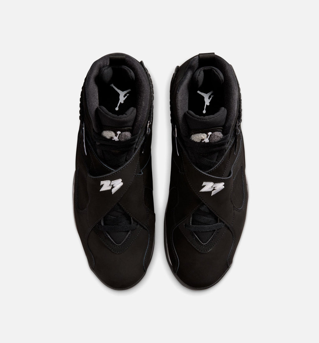 Air Jordan 8 Retro Chrome Men's Lifestyle Shoes - Black / White / Light Graphite