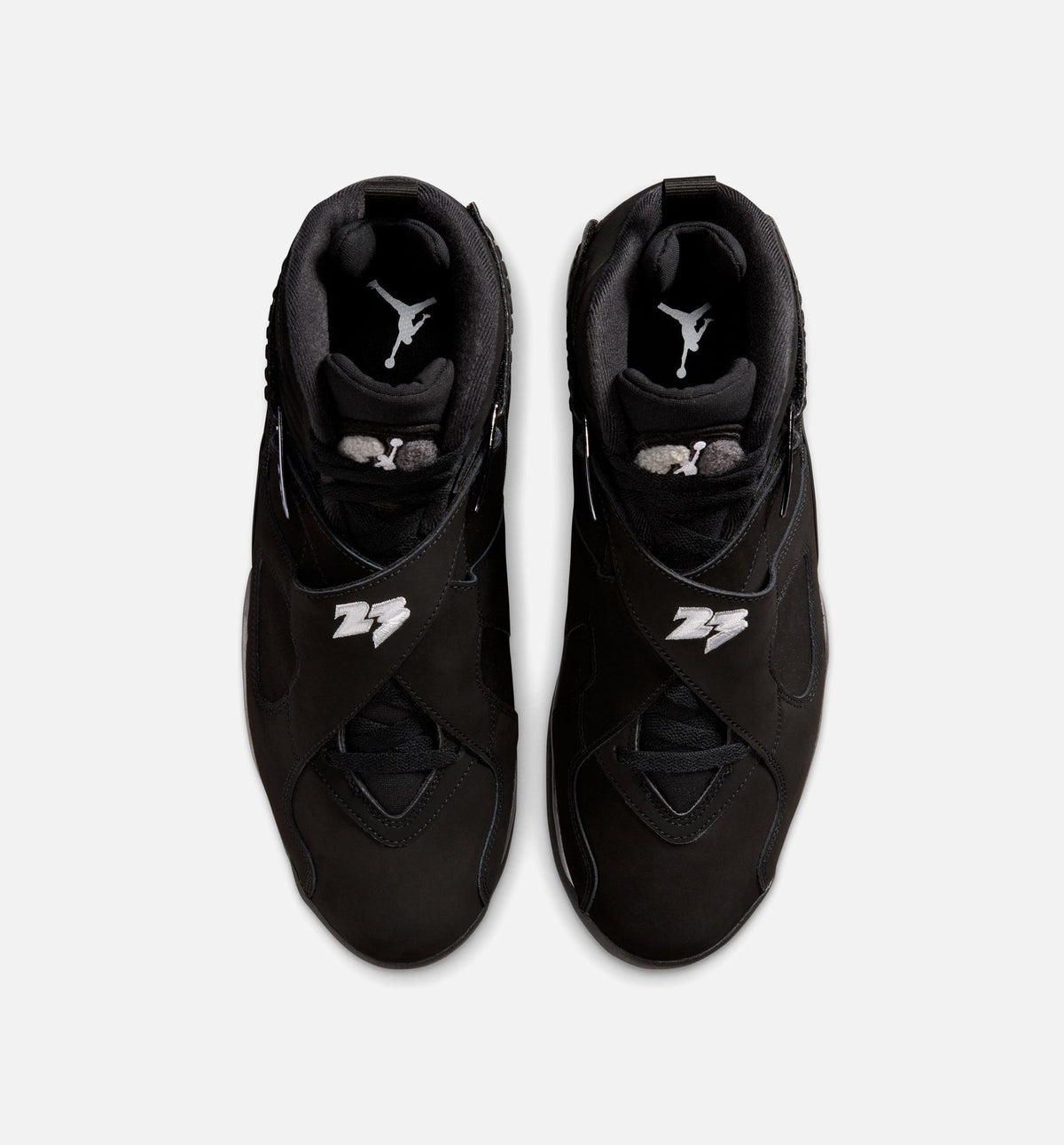 Air Jordan 8 Retro Chrome Men's Lifestyle Shoes - Black / White / Light Graphite