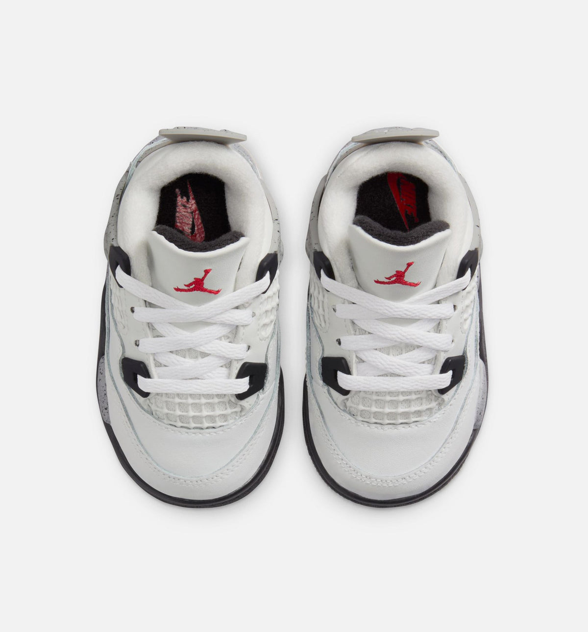 Air Jordan 4 Retro White Cement Infant & Toddler Lifestyle Shoes - Summit White / Fire Red / Cement Grey