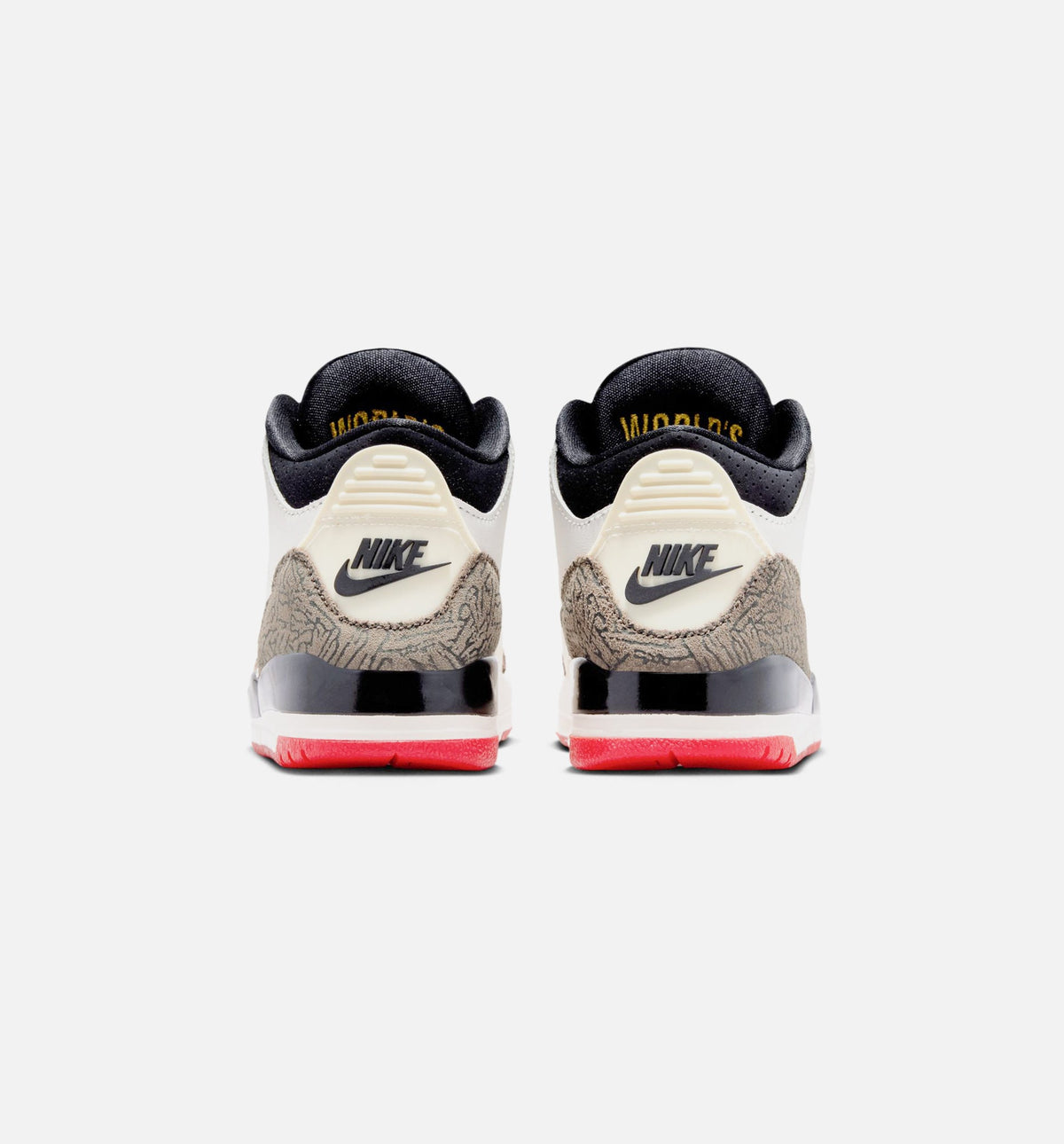 Air Jordan 3 Retro Sail and University Red Preschool Lifestyle Shoes - Sail / Black / University Red