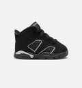 Air Jordan 6 Cap & Gown Infant & Toddler Lifestyle Shoes - Black / Reflective Silver