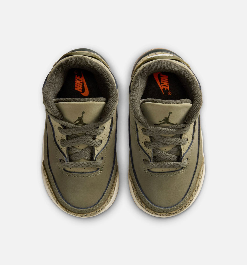 Air Jordan 3 Retro Medium Olive Infant/Toddler Shoes