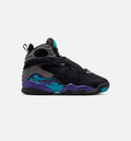 Air Jordan 8 Retro Aqua Grade School Lifestyle Shoes - Black / Bright Concord / Multi-Color
