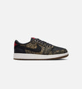 Air Jordan 1 Retro Low OG Laser Black & Varsity Red Grade School Shoes