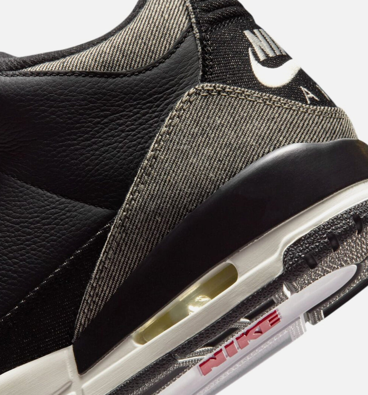 Air Jordan 3 x Levi's Black and White Men's Lifestyle Shoes - Denim / Black / Gym Red