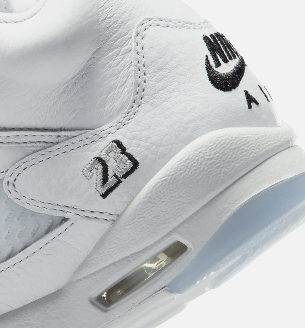 Air Jordan 5 Retro OG White Metallic Grade School Lifestyle Shoes - White / Black / Metallic Silver