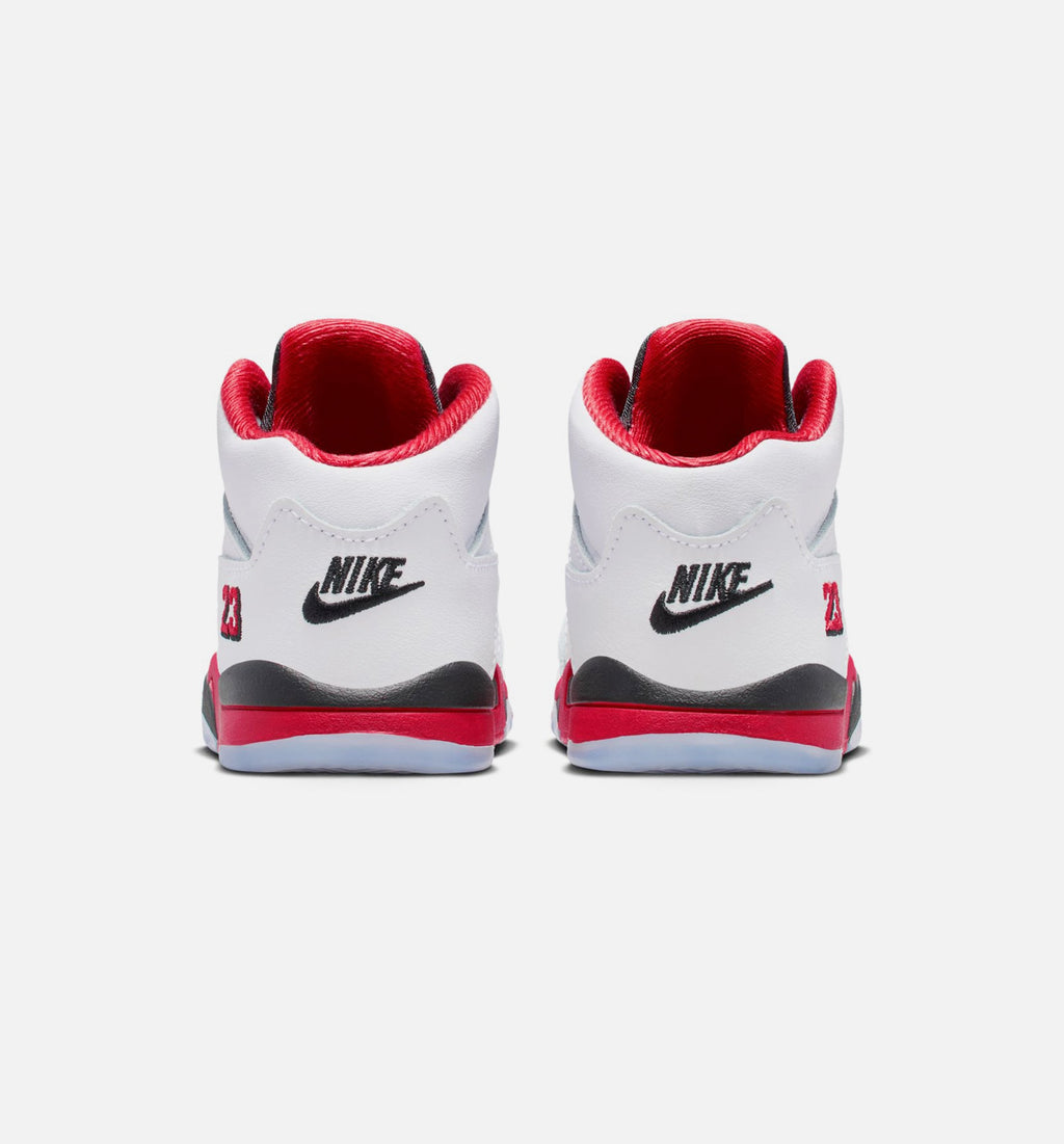 Air Jordan 5 Retro Fire Red Infant & Toddler Lifestyle Shoes - Fire Red / White